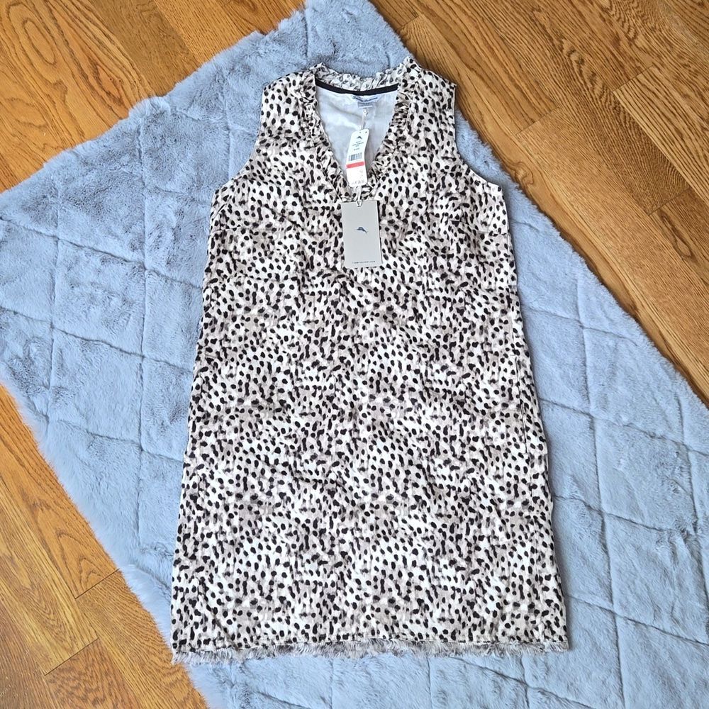 Tommy Bahama Lagoon Leopard Print Dress, Women's Extra Small, New With Tags